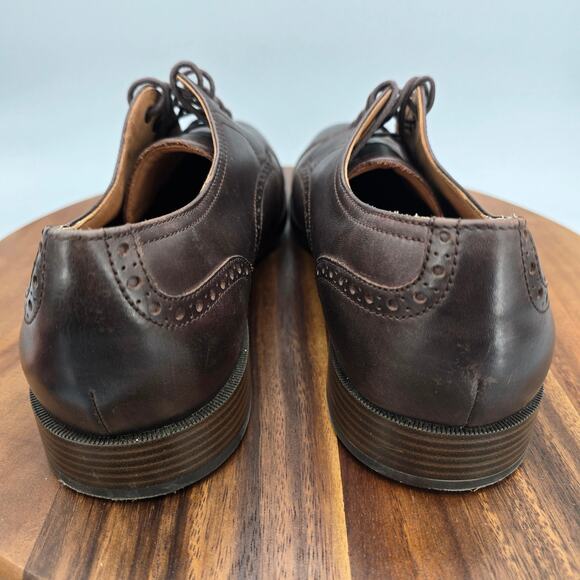 Cole Haan Oxfords Mens 11 M Brown Leather Jefferson Grand Cap Toe Dress Shoes - Picture 4 of 8